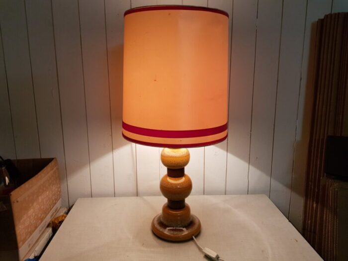 ceramic yellow lamp from kaiser leuchten 1970s 1