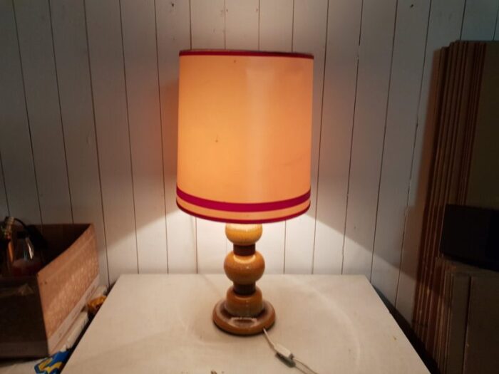 ceramic yellow lamp from kaiser leuchten 1970s 5