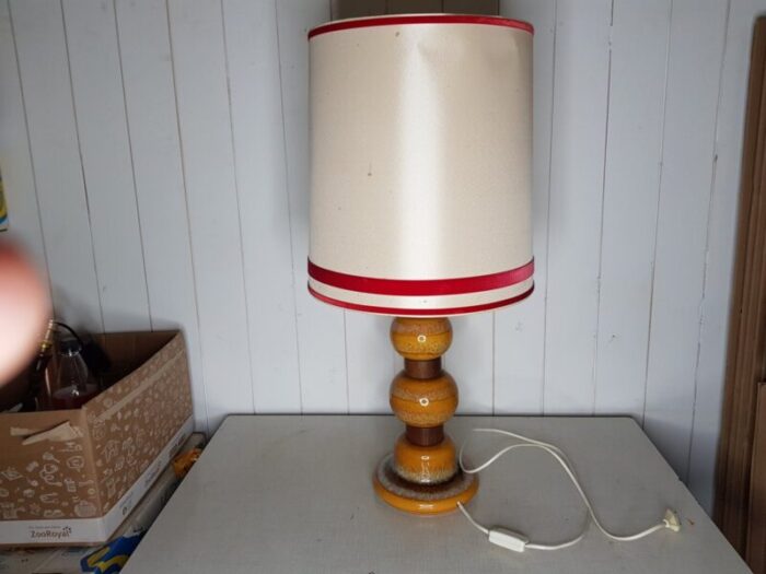 ceramic yellow lamp from kaiser leuchten 1970s 6