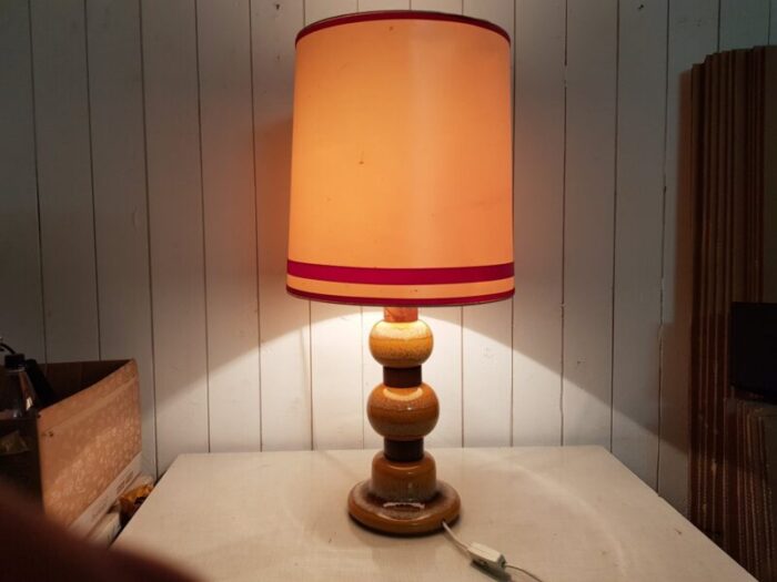 ceramic yellow lamp from kaiser leuchten 1970s 7