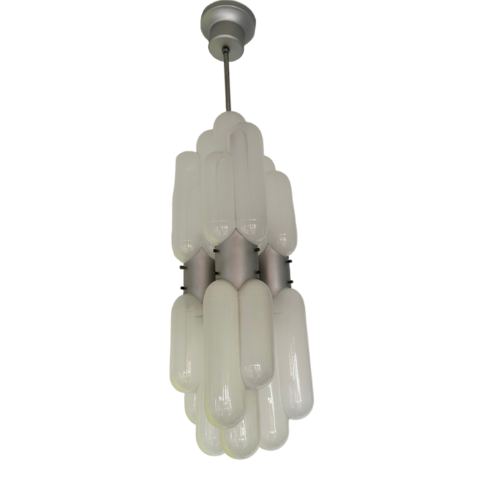 chandelier torpedo murano glass metal by carlo nason for mazzega italy 1970s 5271