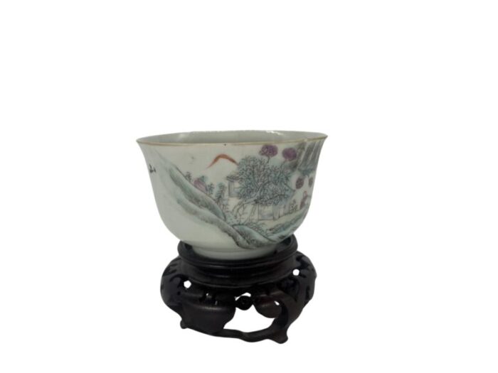 chinese famille rose porcelain hongxian marked story bowl 0607