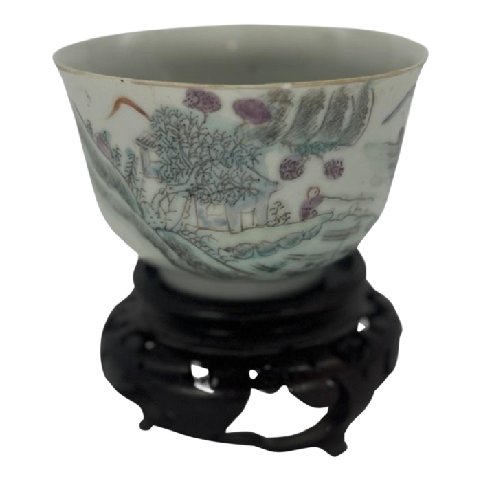 chinese famille rose porcelain hongxian marked story bowl 1395