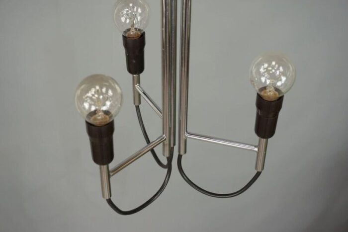 chrome pendant lamp by gino sarfatti 1960s 5