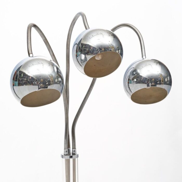 chromed vintage italian floor lamp 7887