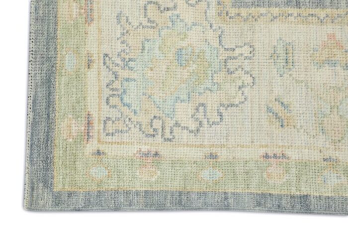 clay ash gray multicolor handwoven turkish oushak rug 63 x 92 9559