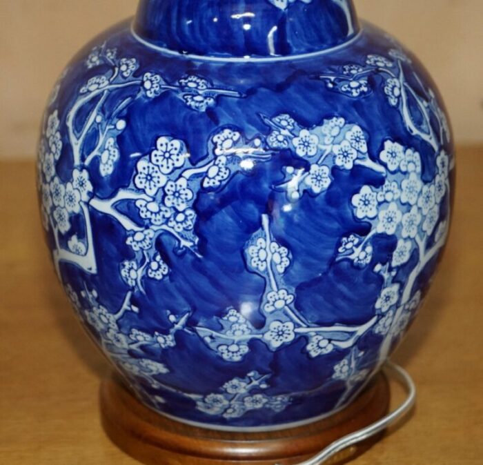 cobalt blue white chinese porcelain lamp from ralph lauren 18