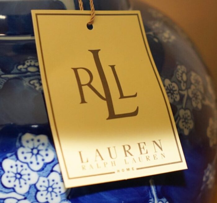 cobalt blue white chinese porcelain lamp from ralph lauren 5