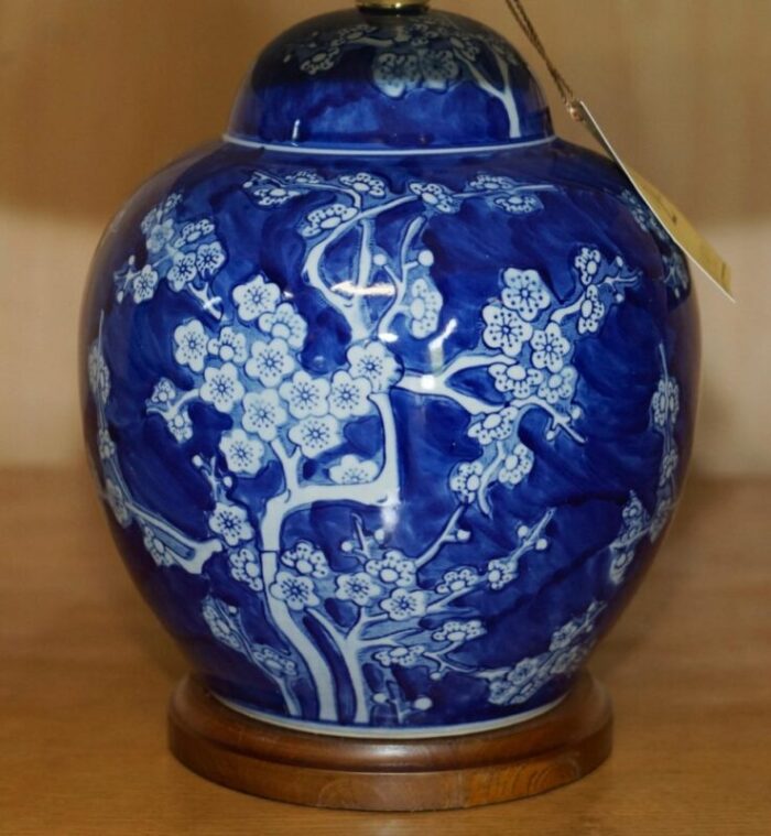 cobalt blue white chinese porcelain lamp from ralph lauren 7