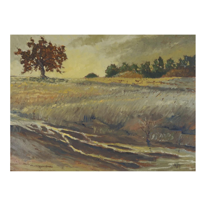 contemporary dark impressionist passing storm landscape painting 3656