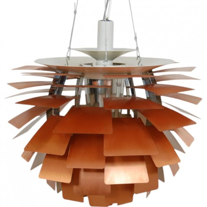 copper artichoke lamp from poul henningsen 1970s 1