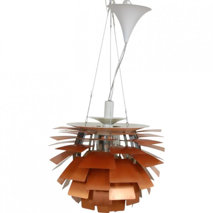 copper artichoke lamp from poul henningsen 1970s 3