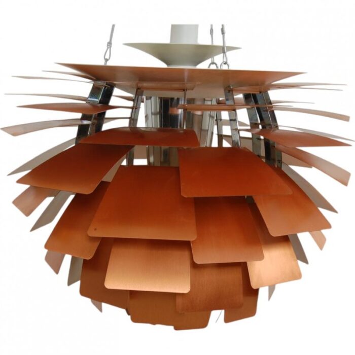 copper artichoke lamp from poul henningsen 1970s 4