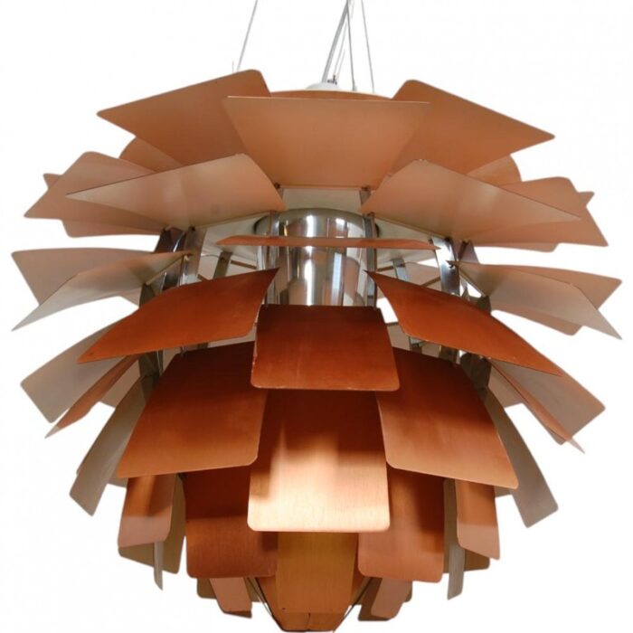 copper artichoke lamp from poul henningsen 1970s 5