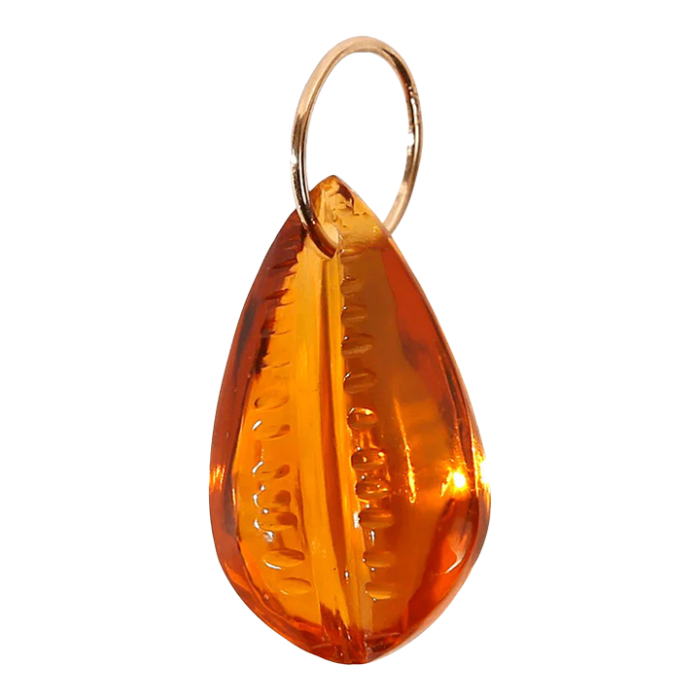 cowrie shell pendant citrine quartz 5301