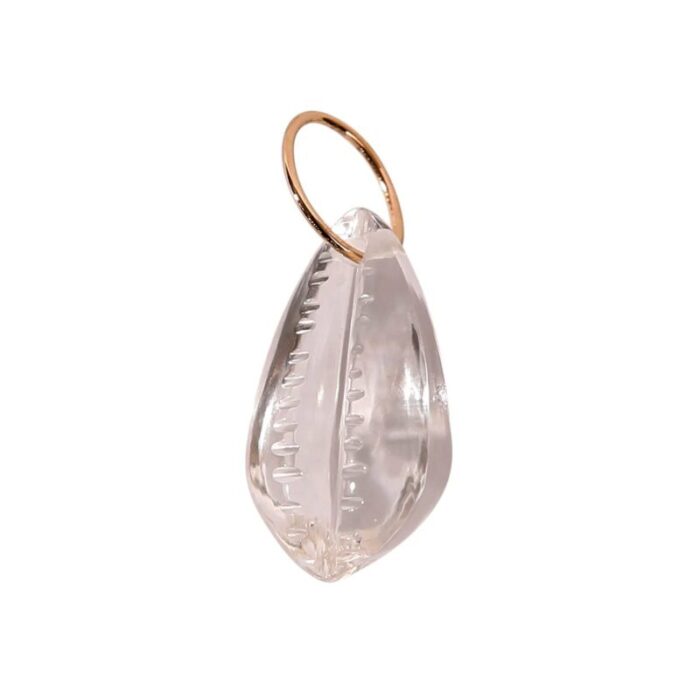 cowrie shell pendant citrine quartz 5367