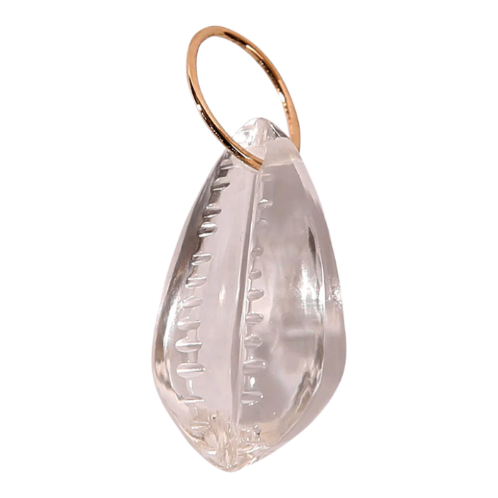 cowrie shell pendant crystal quartz 6696