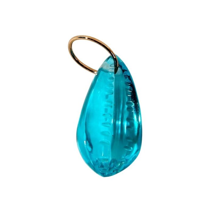 cowrie shell pendant london blue quartz 1463