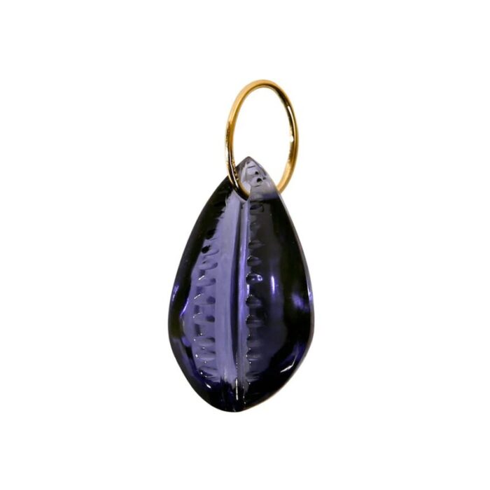 cowrie shell pendant london blue quartz 7232