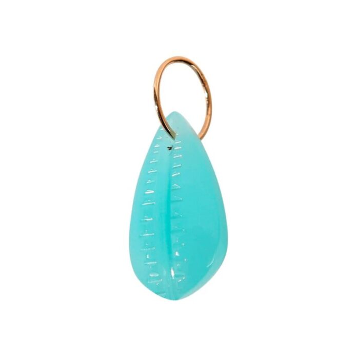 cowrie shell pendant london blue quartz 9023