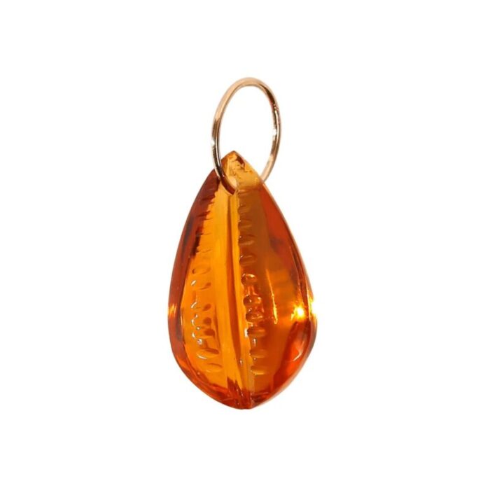 cowrie shell pendant moonstone 4688