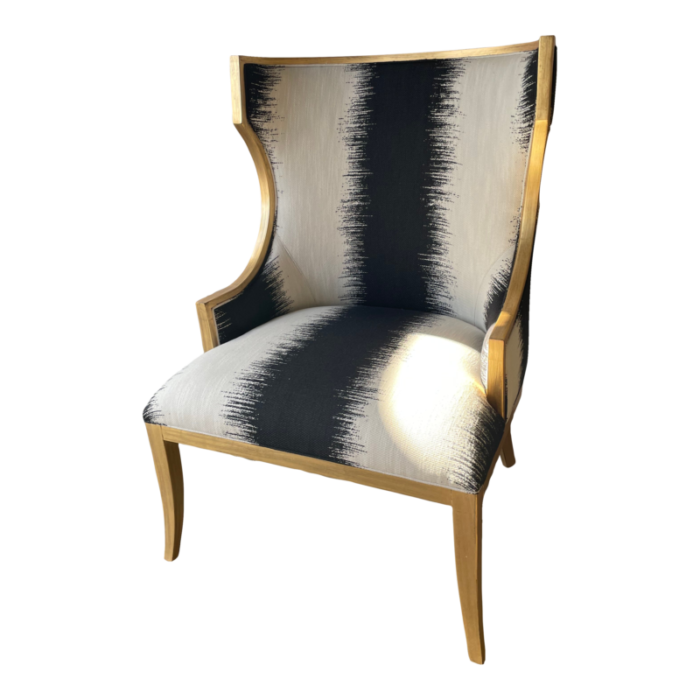 currey and company kona black white and gold chair 8006