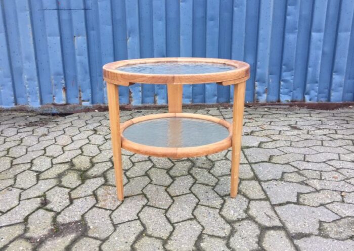 danish art deco oak and glass coffee table 1930s 1