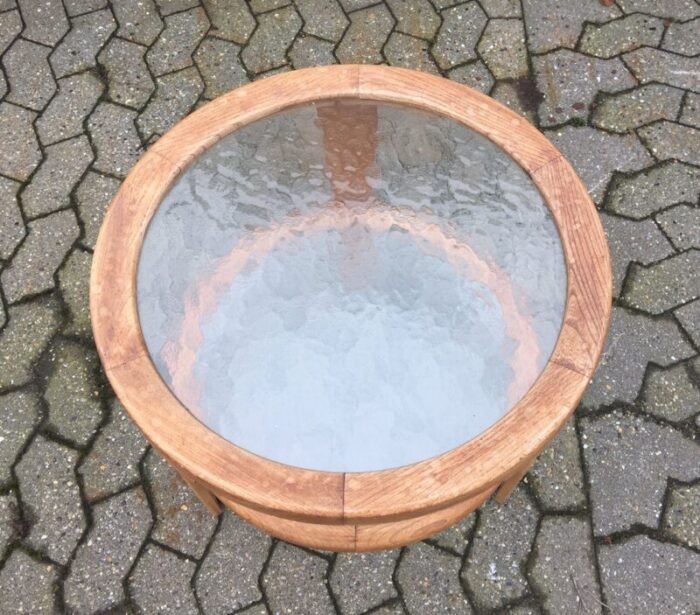 danish art deco oak and glass coffee table 1930s 3