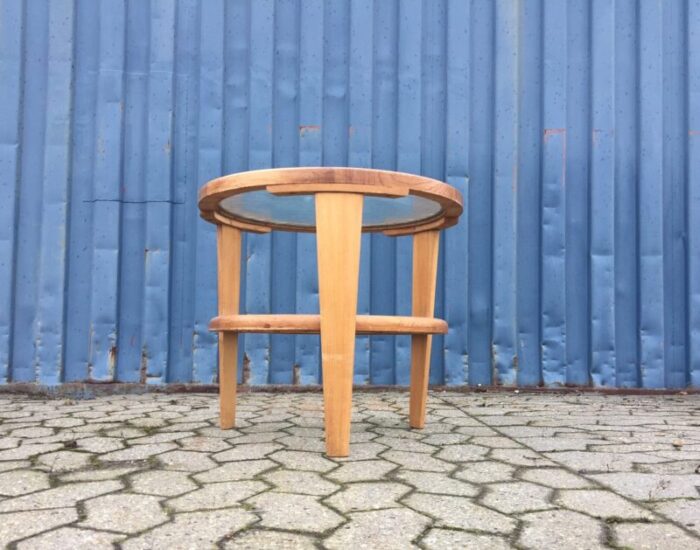 danish art deco oak and glass coffee table 1930s 4