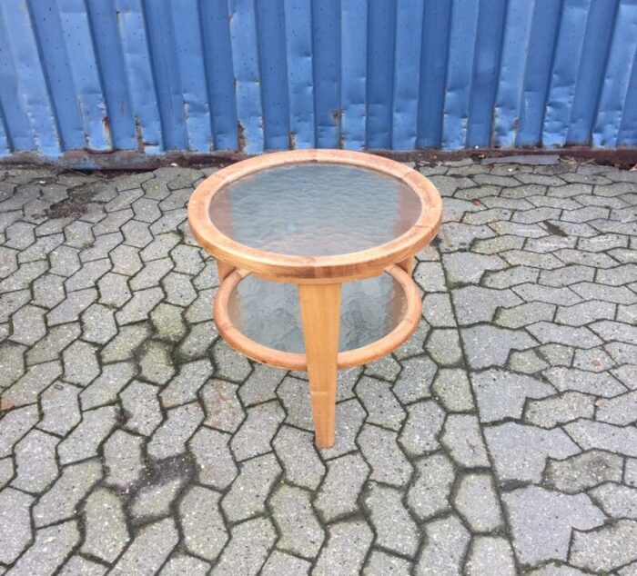 danish art deco oak and glass coffee table 1930s 5