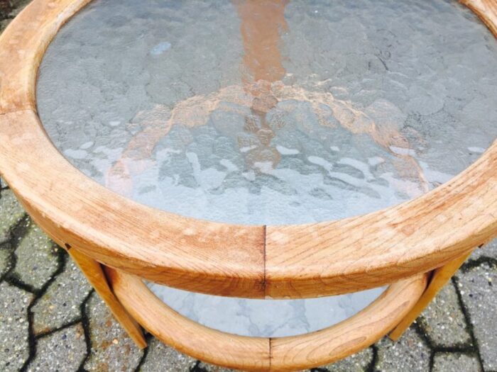 danish art deco oak and glass coffee table 1930s 6