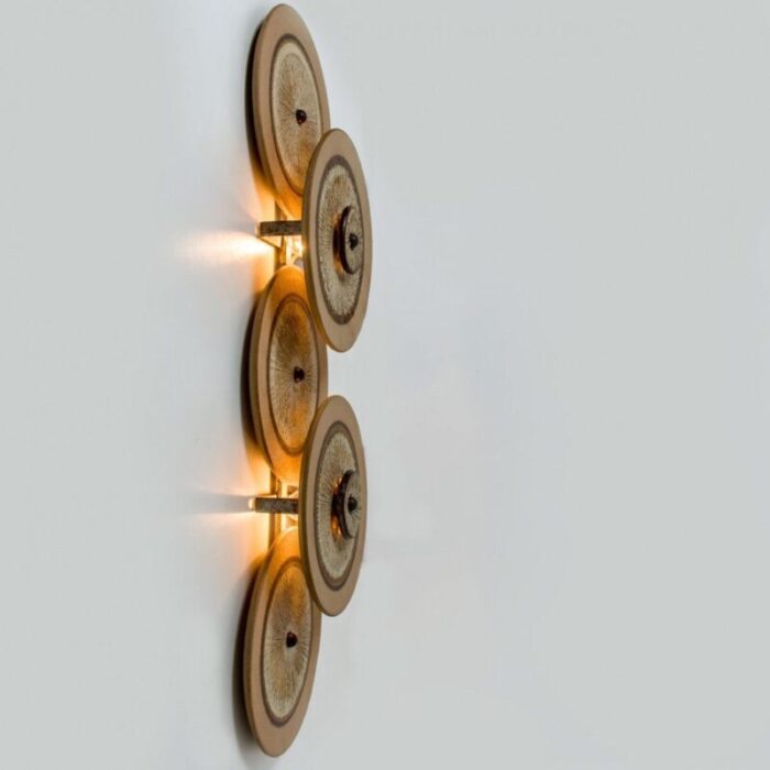 danish ceramic discs wall light from soholm 1970 10