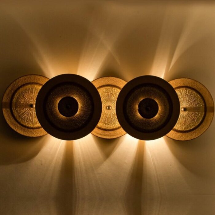 danish ceramic discs wall light from soholm 1970 11