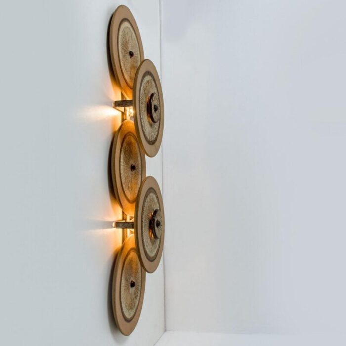 danish ceramic discs wall light from soholm 1970 13