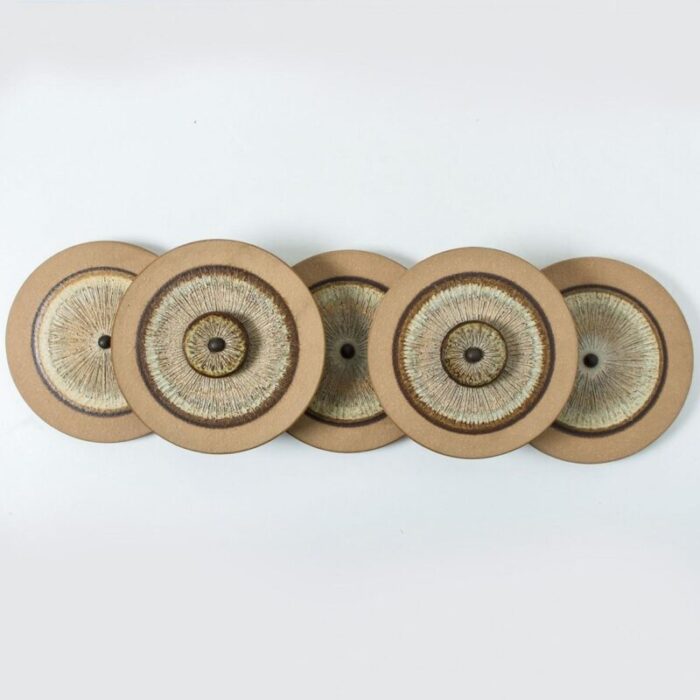 danish ceramic discs wall light from soholm 1970 3