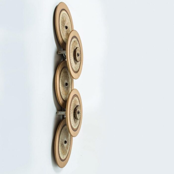 danish ceramic discs wall light from soholm 1970 6