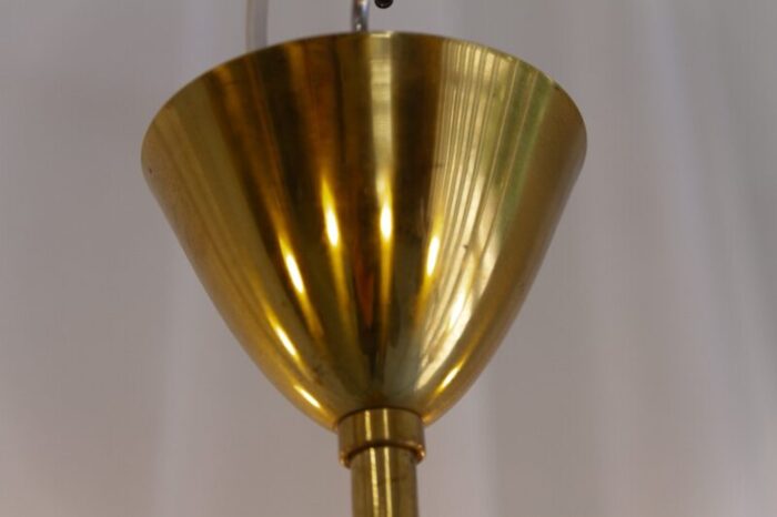 danish modern 10 armed brass chandelier 1950s 15