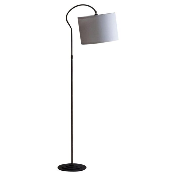 danish modernist adjustable floor lamp in steel 1950s 1