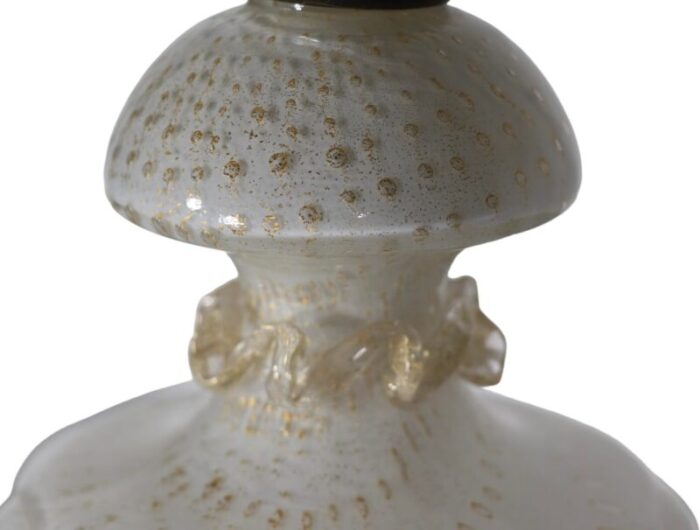 diminutive venetian murano boudoir lamp with gold bubble inclusions 3514