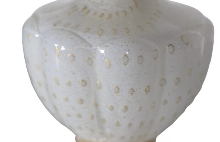 diminutive venetian murano boudoir lamp with gold bubble inclusions 7456