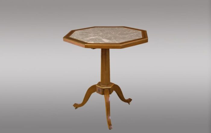 directoire mahogany octagonal tilt top table 1800s 1