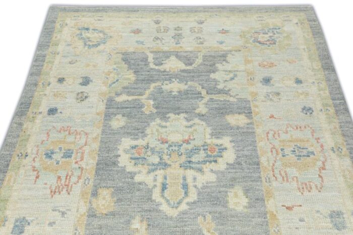 dust storm gray ivory field multicolor handwoven turkish oushak rug 311 x 6 8155