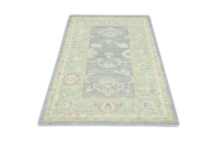 eagle gray field multicolor handwoven turkish oushak rug 32 x 53 4406