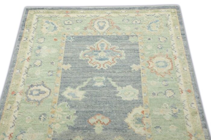 eagle gray field multicolor handwoven turkish oushak rug 32 x 53 9221