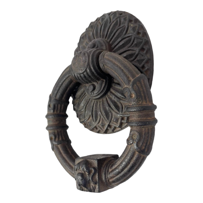 early 1800s english cast iron door knocker 5851