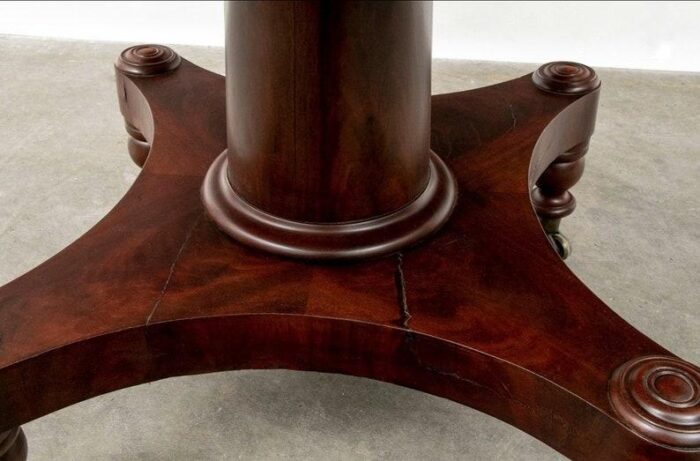 early 19th century american federal period boston classical mahogany center table 0262