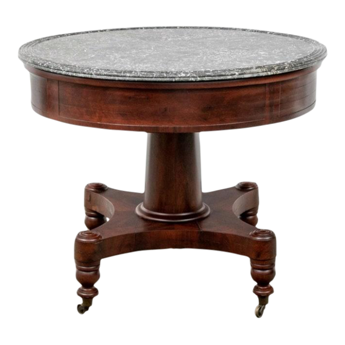 early 19th century american federal period boston classical mahogany center table 8557