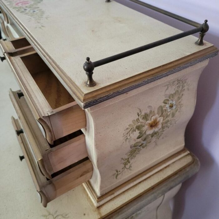 early 20th c french hand painted writing desk dressing table vanity 9495