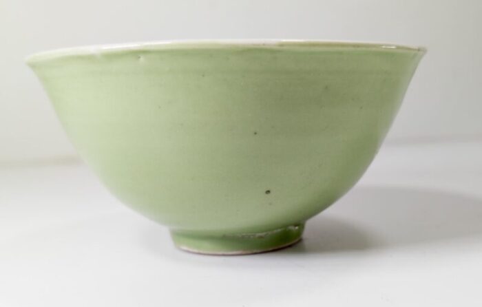 early 20th century chinese chinoiserie celadon green glazed porcelain bowl 9349