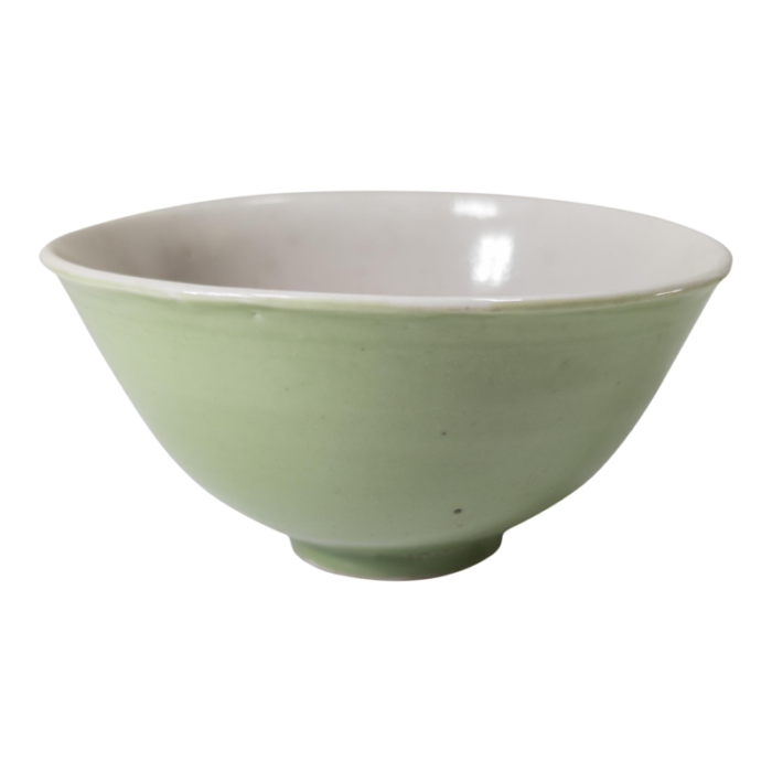 early 20th century chinese chinoiserie celadon green glazed porcelain bowl 9367